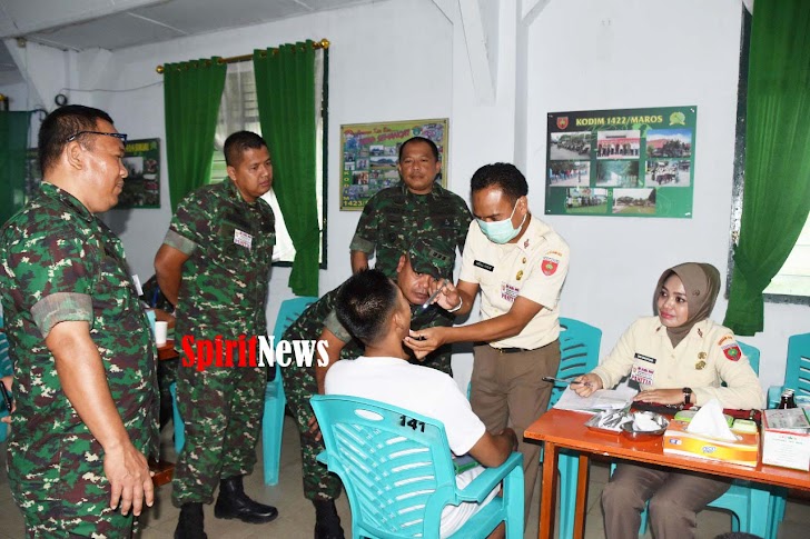 Pengawas Kodam XVI/Hsn, Pantau Proses Seleksi CATAK PK TNI AD GEL 1, di Sub Panda Bone TA 2019