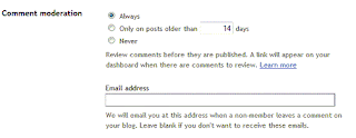 Setting Comments Di Blogspot