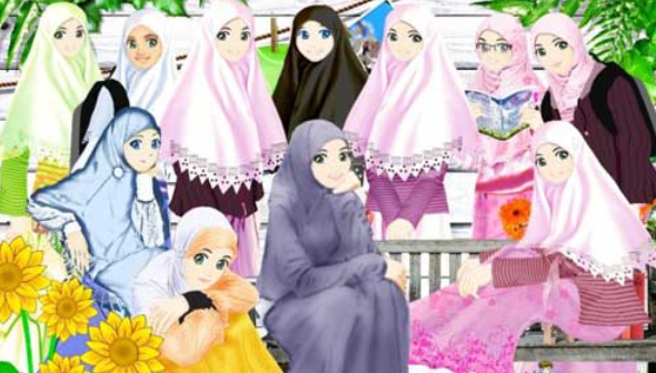 Aneka Gambar Kartun Anak Muslim
