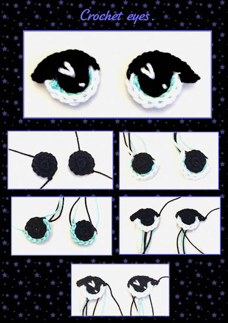 crochet eyes tutorial