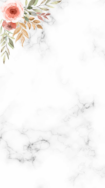 Marble Watercolor Floral Background