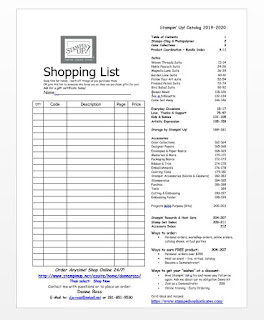 Download a Shopping List to create your order from the new Stampin' Up! Annual Catalog
