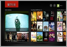 Netflix Windows 8 sovellus