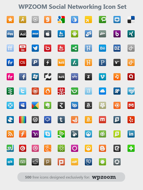 WPZOOM Social Networking Icon Set