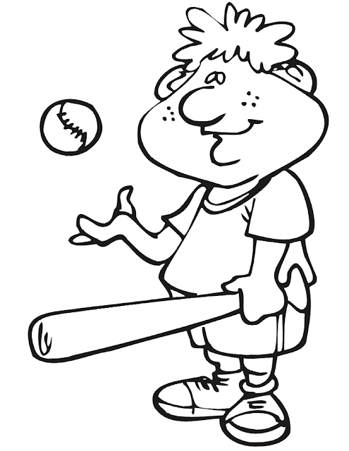 Top 10 Coloring Pages of Kids baseball Sports