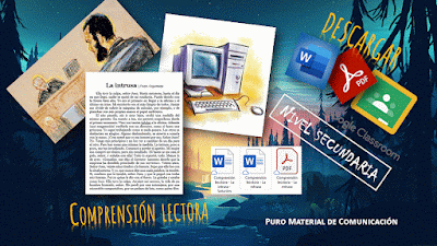 Descarga material de comprensión lectora para el microcuento "La instrusa" en formato Word o PDF.