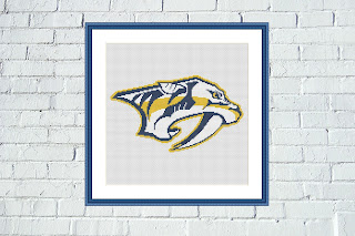 Nashville Predators logo cross stitch pattern