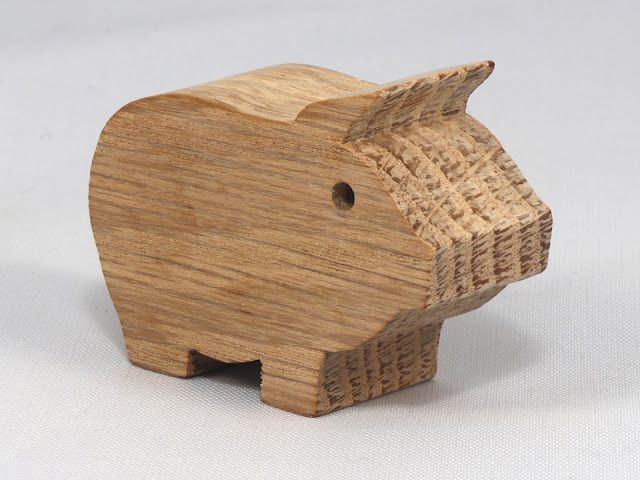 Freestanding Handmade Wooden Toy Pig Cutout Unpainted and Ready To Paint from Itty Bitty Animal Collection