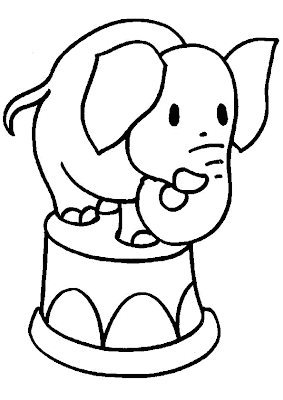 Baby Elephant Coloring Pages