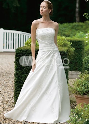 White Strapless Gown