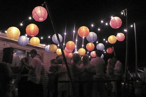 Paper lanterns are a colorfully classic look that will never go out of style