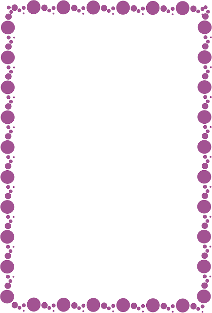 caratula de puntitos color violeta para los trabajos del colegio de los niños