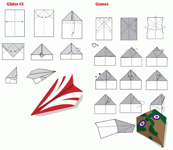 Como hacer aviones de papel paso a paso - Glider 2 y Gomez