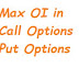 NSE live Max OI in Call Put Options Scanner