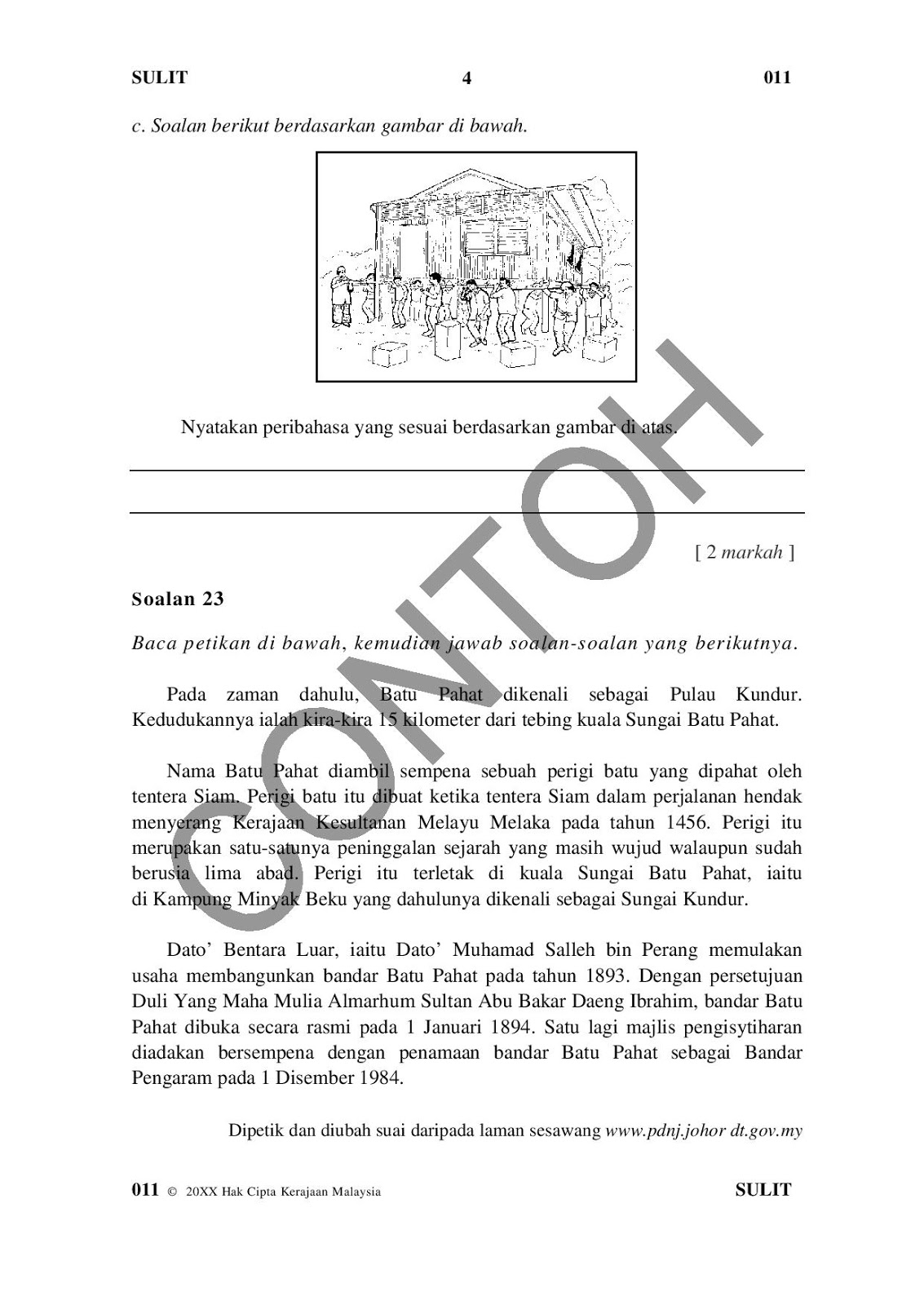 MONOTOS: BAHASA MELAYU UPSR 2016