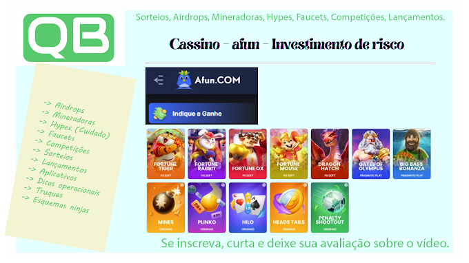 Cassino - afun - Investimento de risco