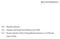 Saponification experiment in PFR and CSTR at steady and unsteady state