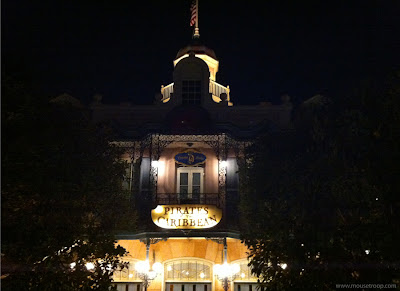 Pirates Caribbean night dark entry closing Disneyland