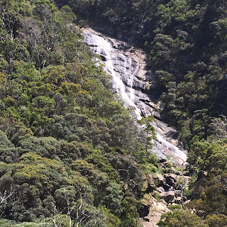 Long waterfall in the distance