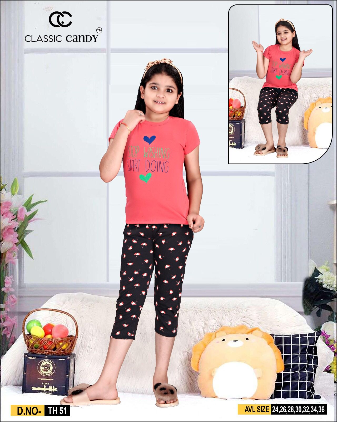 Th 51 Classic Candy Girls Night Suits Manufacturer Wholesaler
