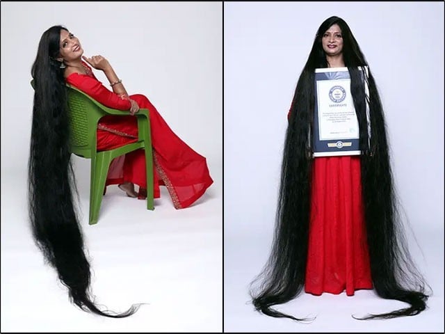 بھارتی خاتون نے دُنیا میں سب سے لمبے بال رکھنے کا ریکارڈ قائم کردیا