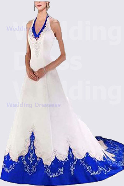 White and Blue wedding dress in 2021 is produced from our - Wedding---Dress