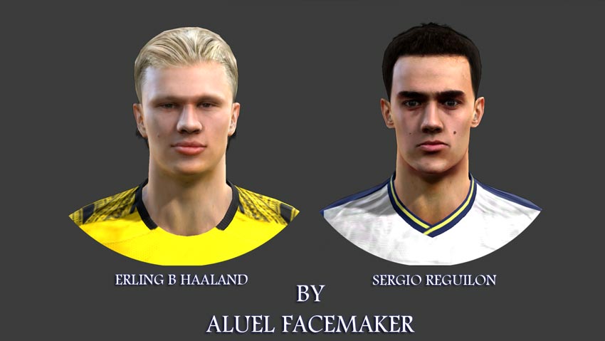 PES 2013 Erling Haaland & Sergio Reguilón Face