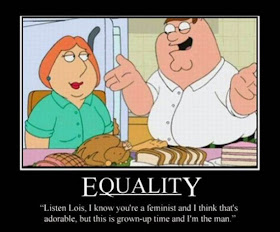 Family Guy's Peter Griffin lets the wife know how things roll...