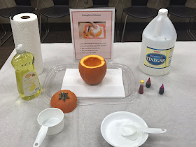 Pumpkin Science activities for kids, pumpkin volcano
