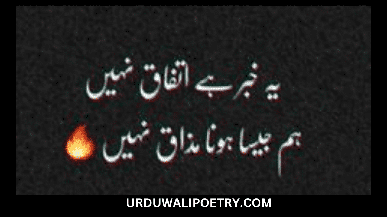 Best Attitude Urdu Shayari Images  | Attitude Urdu Poetry two lines