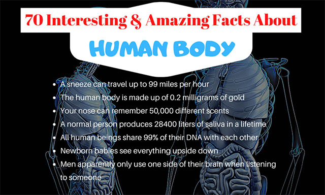 70 Amazing Facts About The Human Body