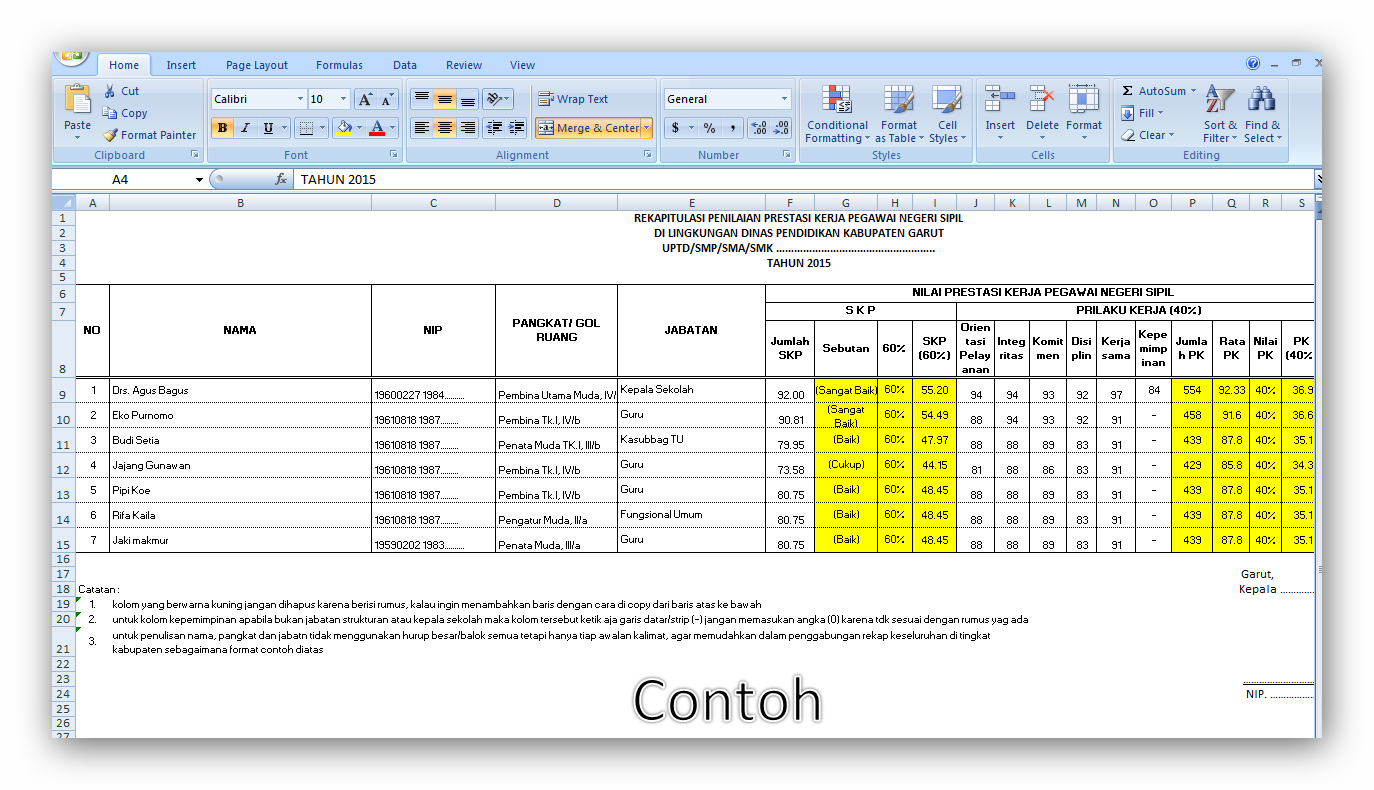 Download Aplikasi Rekap SKP tahun 2015.xlxs - Unduh File 