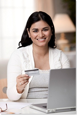 shopping online with credit card