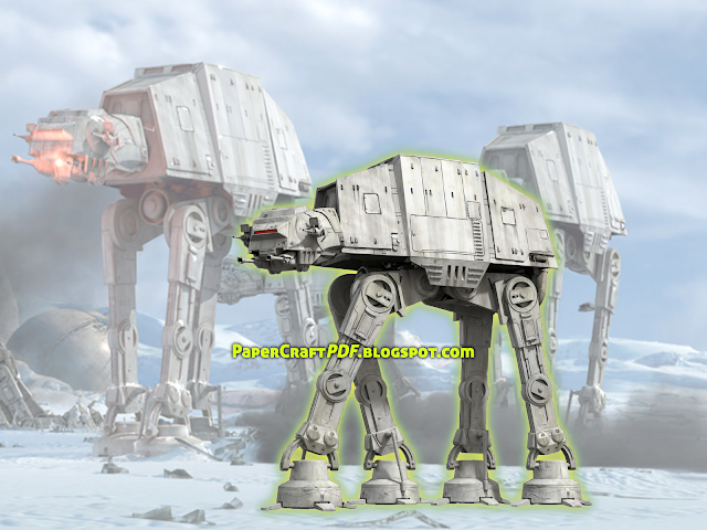 Download All Terrain Armored Transport AT-AT Combat Walker (Star Wars) Papercraft Model Template PDF PDO IMG JPG PNG paper craft template pattern download online