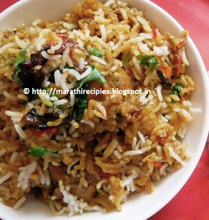 Chicken Biryani Recipe in marathi