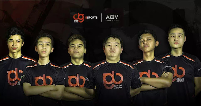 DG Esports is an AOV export team owned by Telkomsel World Games, one of which is under the AOV division. The AOV Division of DG Esports has five main members consisting of DG Ayep, DG Backdoor, DG Meloo, DG Skrull and DG Mammon.