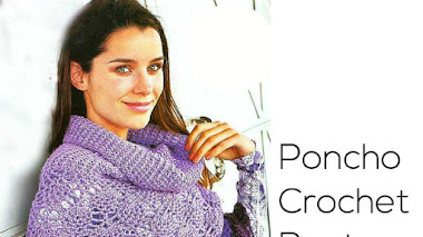 Poncho crochet con motivo de piñas / Paso a paso