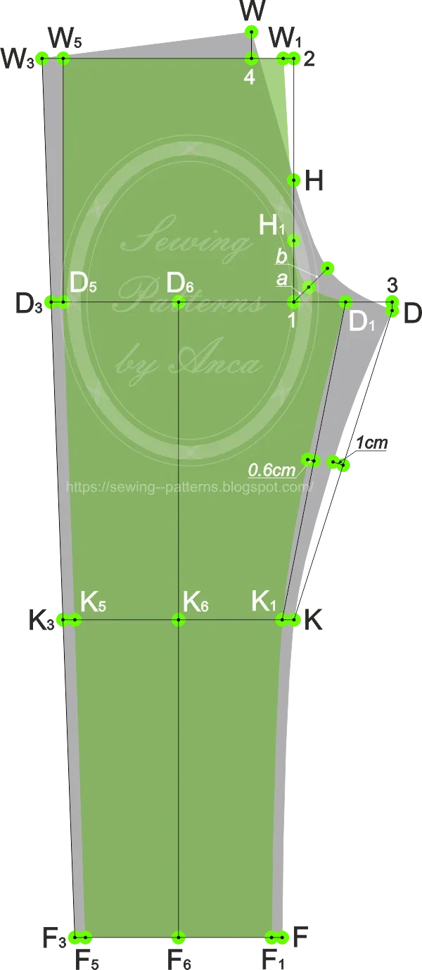 Children's two-piece trouser pattern