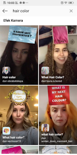 Hair color filter instagram || Mudah untuk dapatkan filter hair color di instagram
