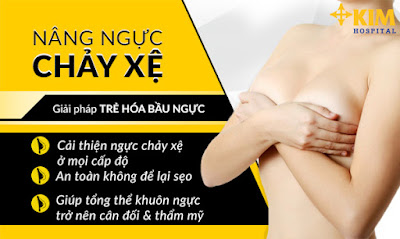 nâng ngực chảy xệ