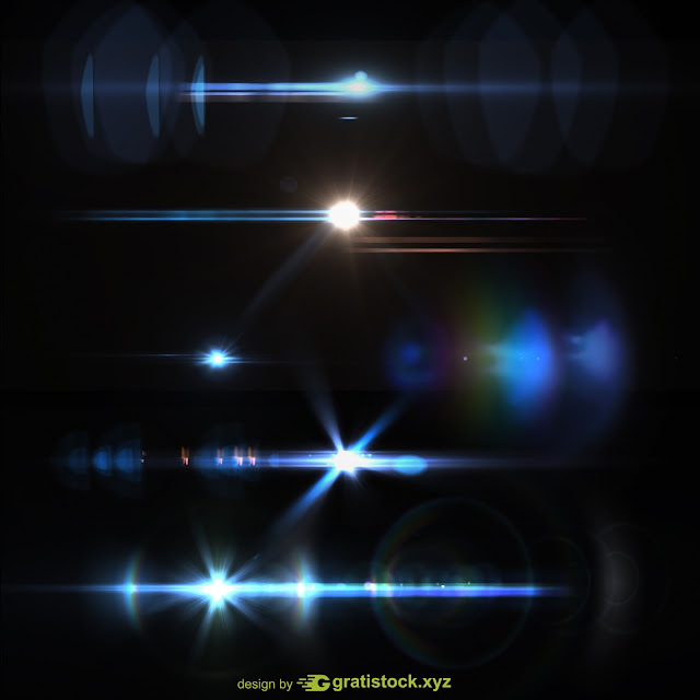 Free Download PSD Blue Lights Effects.