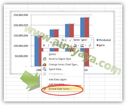  Gambar: Mengatur format series di chart excel