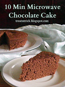 10 Min MW chocolate Cake Recipe @ treatntrick.blogspot.com