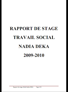 النموذج الخاص بتقرير التربص  rapport de stage
