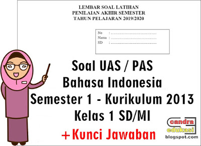  halo para pencari edukasi selamat berkunjung kembali di blog yang sangat Soal UAS Bahasa Indonesia Kelas 1 Semester 1 Tahun 2019/2020