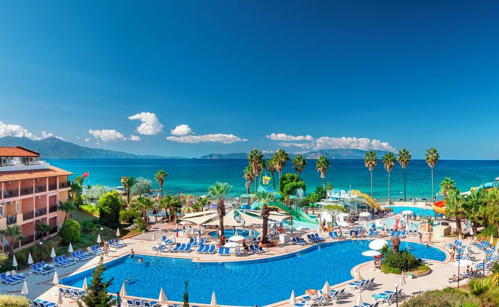 Panorama of the Resort Town of Kusadasi and the Aegean Sea. Turkey. Stock  Image - Image of aegean, blue: 223809593