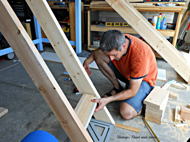 Vintage, Paint and more.. building a loft bed with a slide