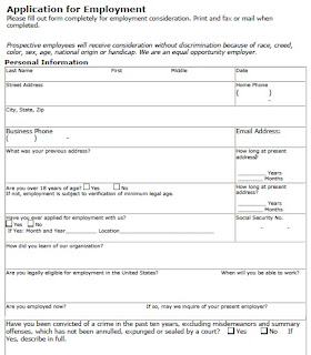 job application printable form sample