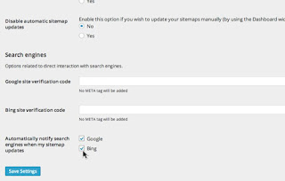 Automatically notify search engines when changes are made.