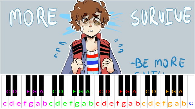 More Than Survive by Be More Chill Piano / Keyboard Easy Letter Notes for Beginners